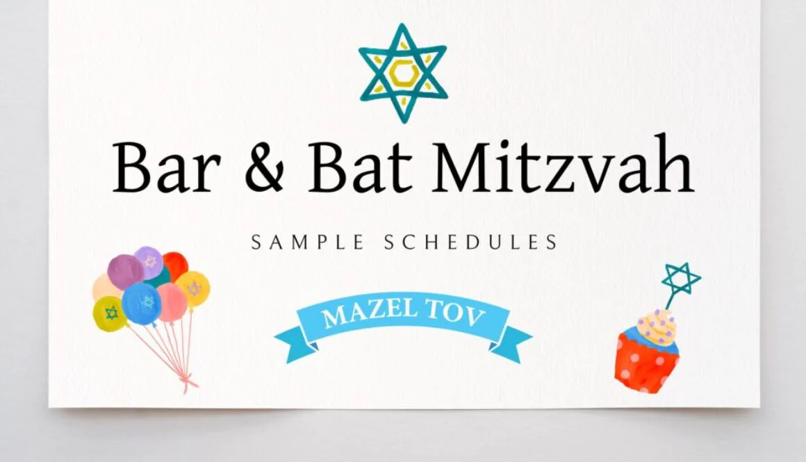 Bar & Bat Mitzvah sample schedules